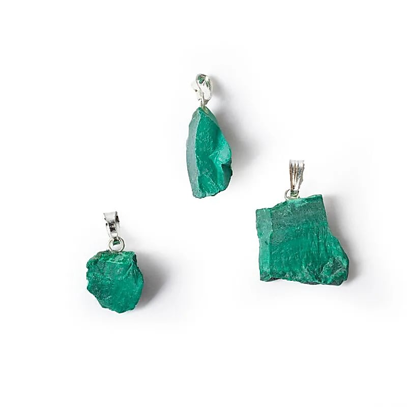 Ciondolo in Malachite grezza 1 pezzo