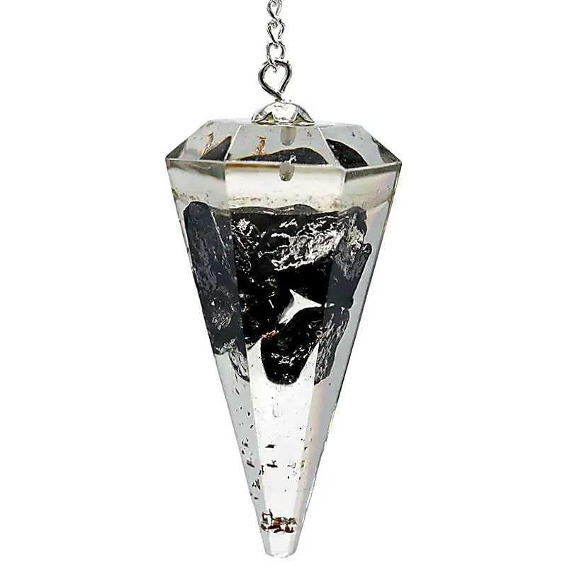 Orgone pendolo Shungite sfaccettato appuntito