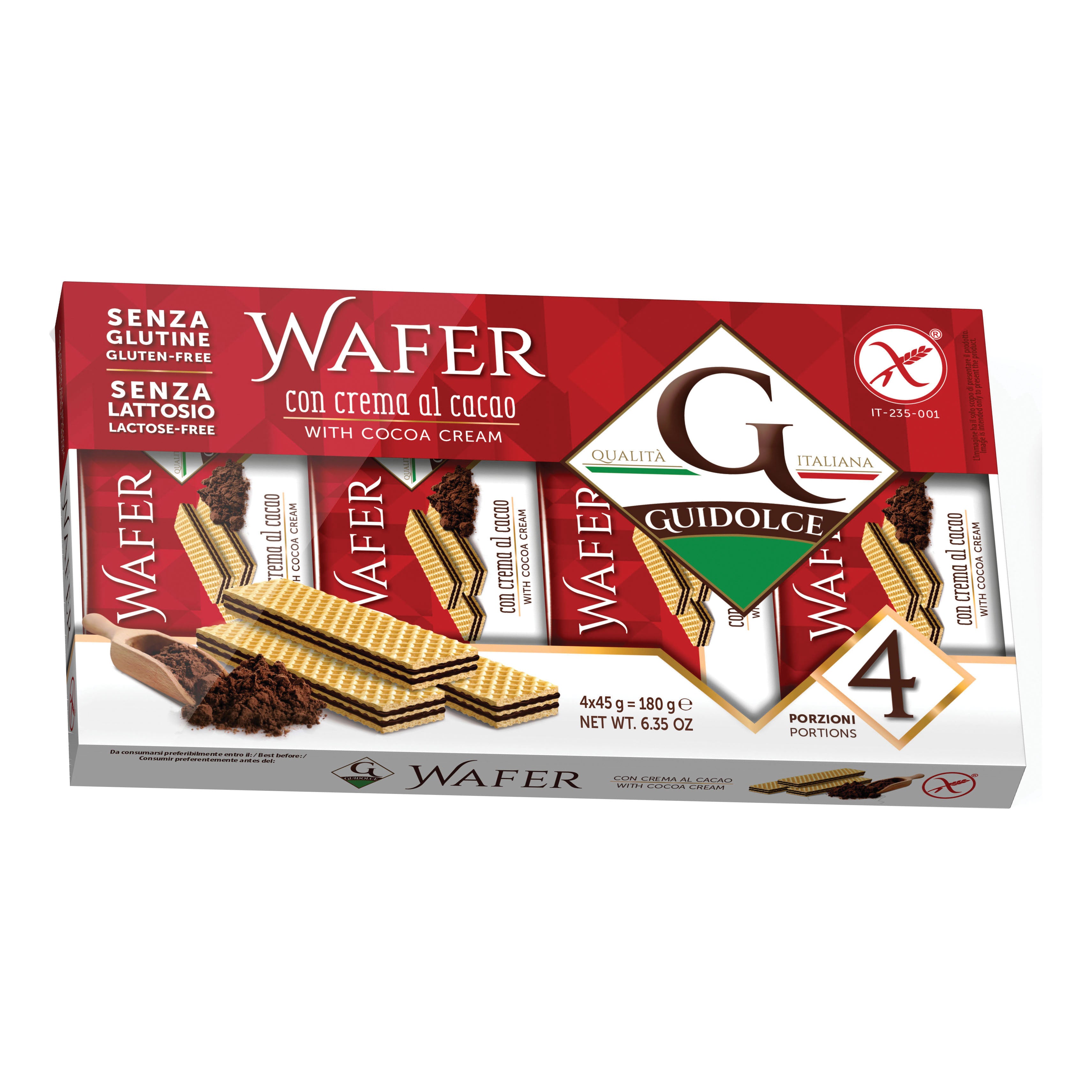 Guidolce Wafer Senza Glutine alla Vaniglia Multipack - Guidolce 180gr