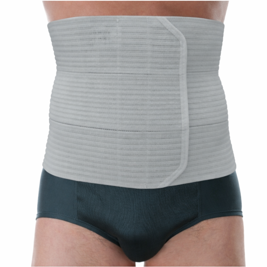 Fascia post operatoria in tessuto autogrippante