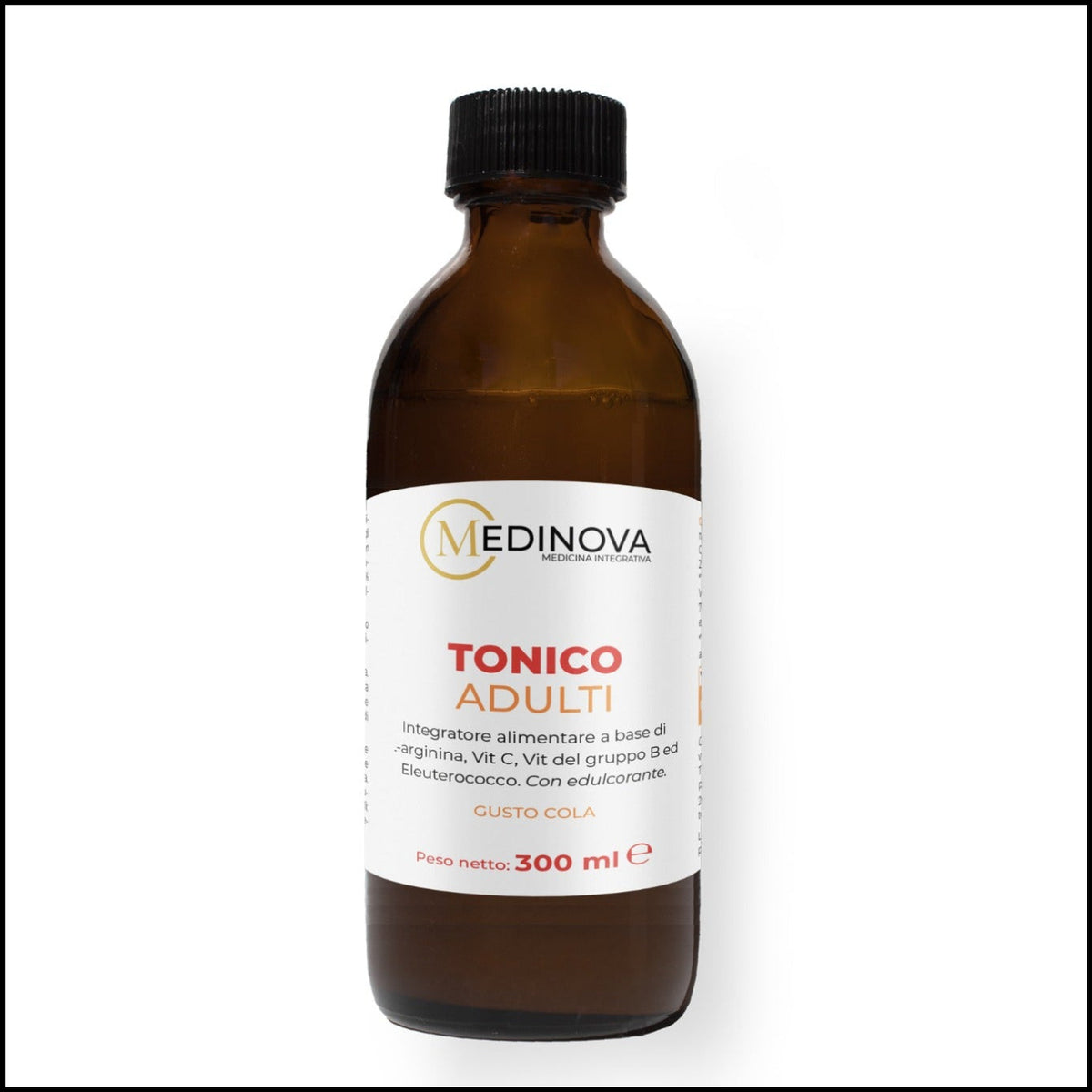 Sinergy Tonico Adulti 300ml - tonico energetico con vitamine del gruppo B, vitamina C ed eleuterococco - gusto cola