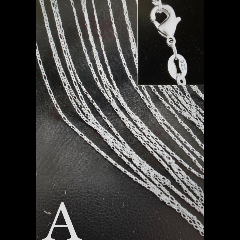 Catena argento 925 modello A - maglie rotonde classiche