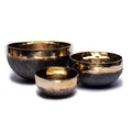 Campana tibetana Ishana nero/oro 10 cm 1 pezzo
