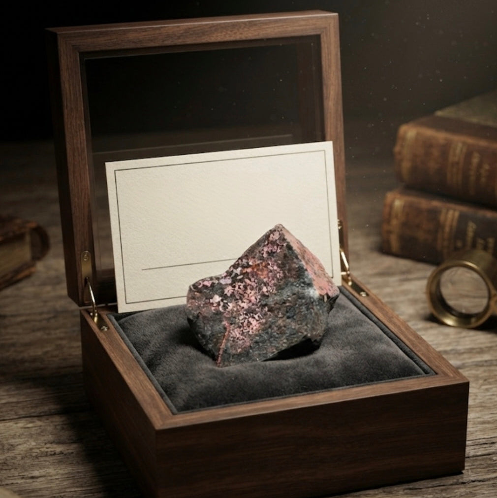 Esemplare di cinabro naturale - minerale di solfuro di mercurio dal colore rosso vermiglio
