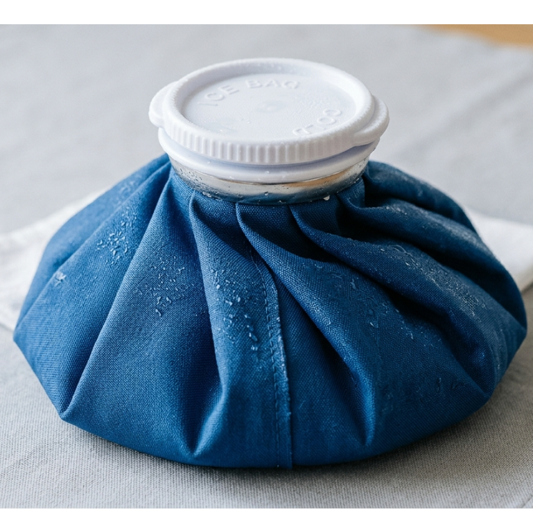 Borsa del ghiaccio riutilizzabile con elastico - colore blu - dispositivo medico
