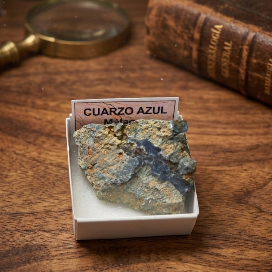 Quarzo azzurro naturale - pietra di calma e chiarezza - cristallo di quarzo blu per meditazione