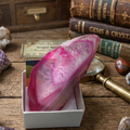 Agata rosa naturale - pietra dell'amore e della compassione per il chakra del cuore