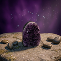 Geode di ametista naturale 4,5 cm - cristallo di quarzo viola per meditazione e protezione - pezzo unico