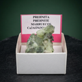 Esemplare di prehnite naturale del Marocco - cristallo di silicato di calcio e alluminio dal colore verde melone