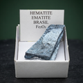 Esemplare di ematite naturale del Brasile - minerale di ossido di ferro dalla lucentezza metallica
