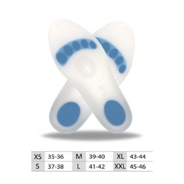 OK PED Plantare in silicone con scarichi a densità differenziata - Paio - Ref. 132 Ok Ped